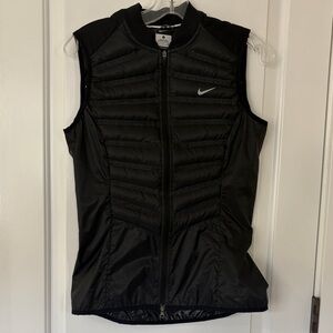 Nike Running Black Quilted Down Vest